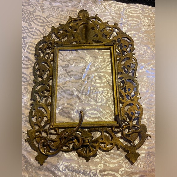🌜Vintage Brass Art Nouveau Picture Frame #9580🌛 - Picture 2 of 12
